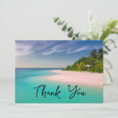 Aquamarine Ocean Tropical Beach Scenic Photo サンキューカード (スタンド正面)