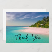 Aquamarine Ocean Tropical Beach Scenic Photo サンキューカード (正面/裏面)