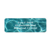 Aquamarine Swimming Pool Photo ラベル (正面)