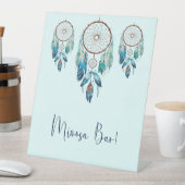 Aquamarine Watercolor Dreamcatcher Mimosa Bar 台座サイン (インサイチュ)