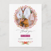 Aquarele Wildflowerの写真結婚ありがとうございま ポストカード (正面)