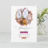 Aquarele Wildflower写真結婚の写真 サンキューカード (スタンド正面)