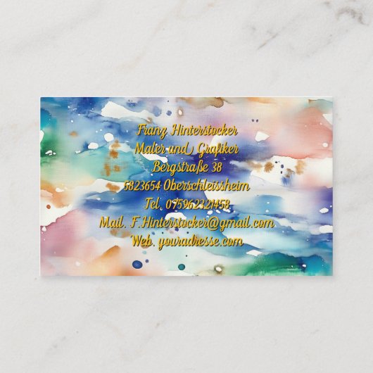 Aquarell 名刺 (裏面)
