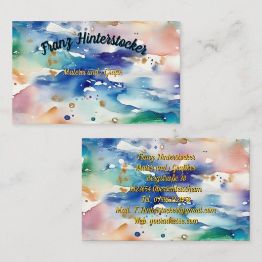 Aquarell 名刺 (正面/裏面)