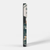 Aquarell Berglandschaft, Naturmotiv Berg und See iPhoneケース (右側面)