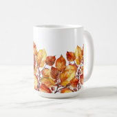 Aquarell Herbst Blätter Design コーヒーマグカップ (正面右)