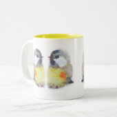 Aquarell Kohlmeise ツートーンマグカップ (正面左)