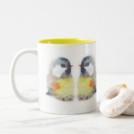 Aquarell Kohlmeise ツートーンマグカップ