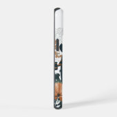 Aquarell Landschaftsbild, Berg vor idyllischem See iPhone 15ケース (右側面)