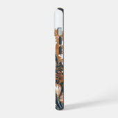 Aquarell Landschaftsbild, Berg vor idyllischem See iPhone 15ケース (左側面)