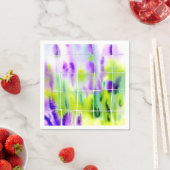 Aquarell Lavendel Wiese スタンダードカクテルナプキン (インサイチュ)