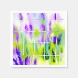 Aquarell Lavendel Wiese スタンダードカクテルナプキン