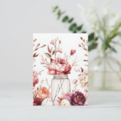 Aquarell Oster Postkarte mit Ostereiern und Blumen ポストカード (スタンド正面)