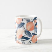 Aquarell Pfirsich Design Kaffeetasse コーヒーマグカップ (正面右)
