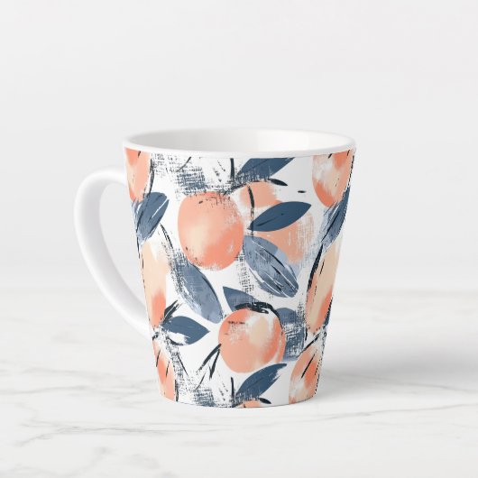 Aquarell Pfirsich Latte カフェラテマグ (左アングル)