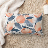 Aquarell Pfirsich Pattern Design Dekokissen ランバークッション (ブランケット)