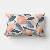 Aquarell Pfirsich Pattern Design Dekokissen ランバークッション (正面)