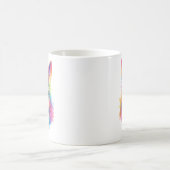 Aquarell Regenbogen Hase Tasse – Wildtier Edition コーヒーマグカップ (中央)
