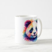 Aquarell Regenbogen Panda Tasse – Wildtier Edition コーヒーマグカップ (正面右)