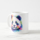 Aquarell Regenbogen Panda Tasse – Wildtier Edition コーヒーマグカップ (正面左)