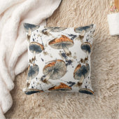 Aquarell Wald Pilze Design クッション (ブランケット)