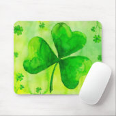 Aquarelleのクローバーのmousepad マウスパッド (マウス)