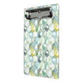 AquarelleのHonycomb青及び緑のパターン ミニクリップボード (アングル2)