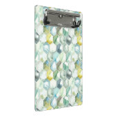 AquarelleのHonycomb青及び緑のパターン ミニクリップボード (アングル)