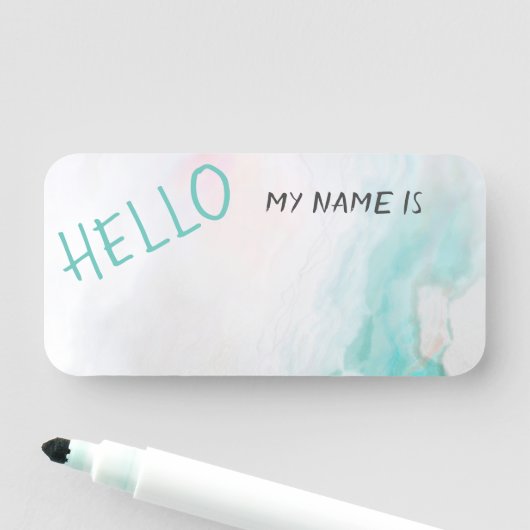 Aquarelle Agate Hello Reusable 名札 (インサイチュ)