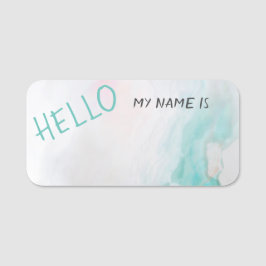 Aquarelle Agate Hello Reusable 名札