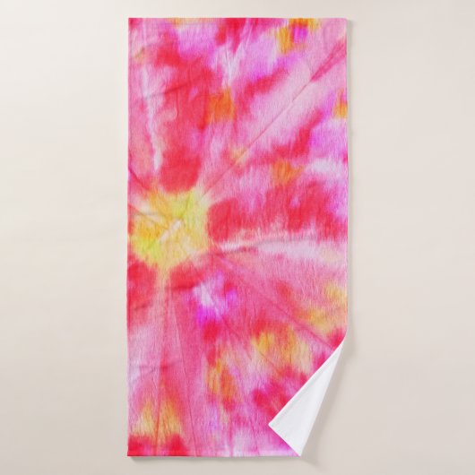 Aquarelle Creative Tone. Brush Gold. Ginger Tie Dy バスタオル (バスタオル)