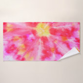 Aquarelle Creative Tone. Brush Gold. Ginger Tie Dy バスタオル (バスタオル)