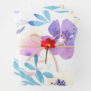 Aquarelle Flora ラッピングペーパーシート