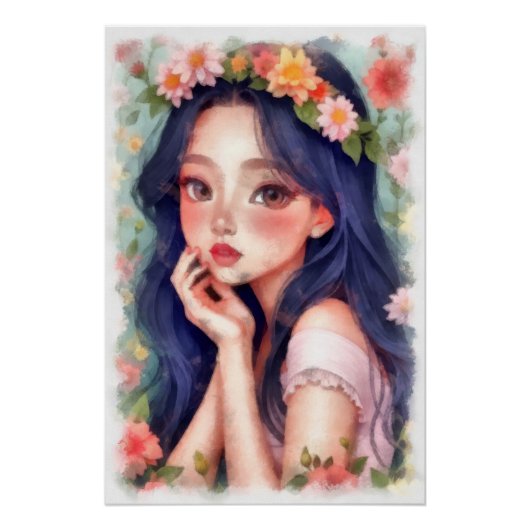 Aquarelle, jeune fille ポスター (正面)