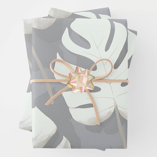 Aquarelle Monstera ラッピングペーパーシート