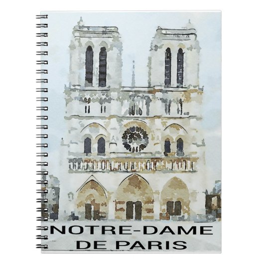 Aquarelle Notre-Dame de Paris ノートブック (正面)