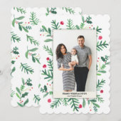 Aquarellmalerei | Frohe Weihnachten シーズンカード (正面/裏面)