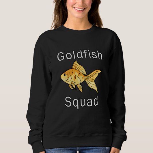Aquaristics Hobby Goldfish Squad Cute Goldfish スウェットシャツ (正面)