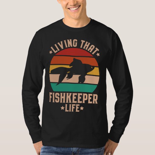 Aquaristics Living That Fishkeeper Life Aquarium A Tシャツ (正面)