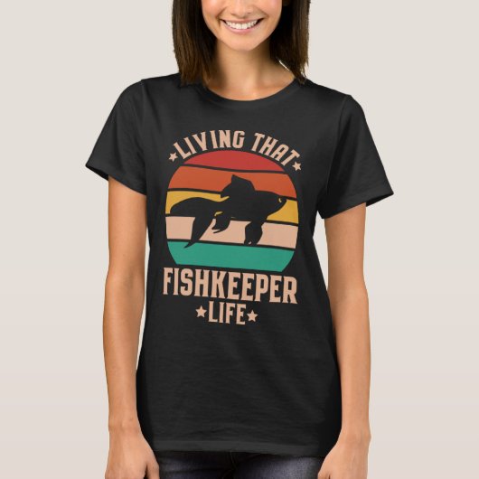 Aquaristics Living That Fishkeeper Life Aquarium A Tシャツ (正面)