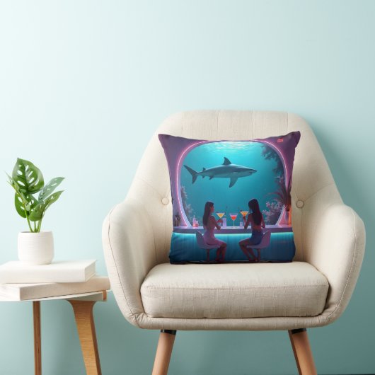 Aquarium Cocktail Bar & Pirate Ship Pillow クッション (椅子)