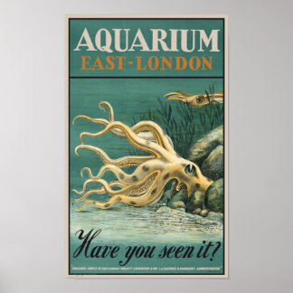 Aquarium, East London – タコ ポスター