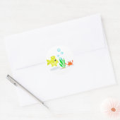 Aquarium Friendsスタンプ ラウンドシール (封筒)