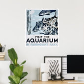 Aquarium Phildadelphia 1937 WPA ポスター (ホームオフィス)
