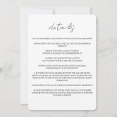 Aquarium Wedding with Details 招待状 (裏面)