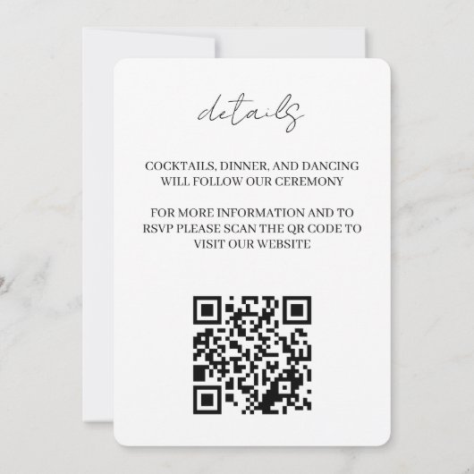 Aquarium Wedding with QR Code 招待状 (裏面)