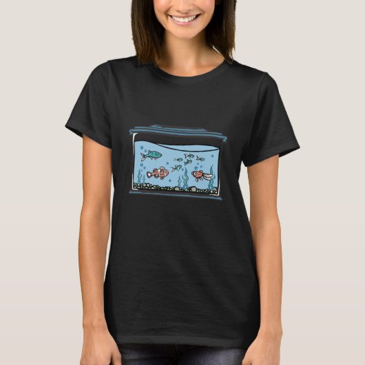 Aquarium with fish and aquatic plants aquarium Gol Tシャツ (正面)