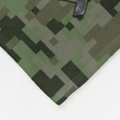 Aquariusサインオンオリーブグリーンデジタル迷彩柄 フリースブランケット (角)