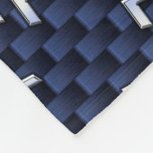 Aquariusサインオンブルーカーボンファイバースタイル フリースブランケット (角)