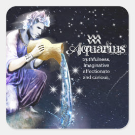 Aquariusステッカー スクエアシール
